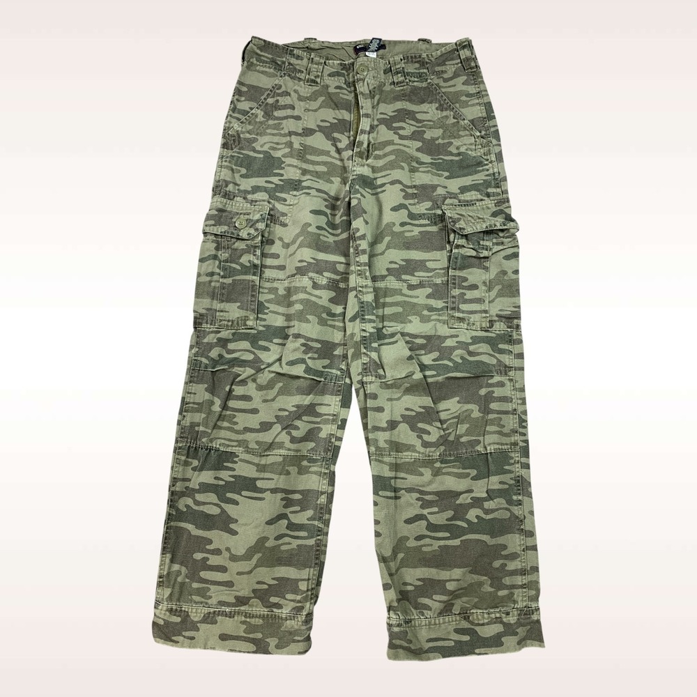 Vintage Steve & Barry's Cargo Pants Mens 32x30 Camo Green Military Utility Y2K